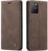 A brown leather-look phone case for a Samsung Galaxy S10 Lite, shown from two angles. Produktbild-Vorschau