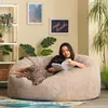 icon Riesensitzsack Bean Bag Flauschig Soul, Beige, Cord Produktbild-Vorschau 2