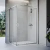 SONNI 120 x 120 x 185 cm strieborná Sprchový kút, posuvné Náhľad obrázku produktu 1