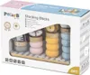 The image shows the retail packaging of a set of stacking blocks for children. Produktbild-Vorschau