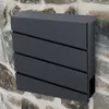 A dark gray mailbox mounted on a stone wall. Produktbild-Vorschau