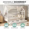 Homestyle4u dětská postel bílá 90x200cm domácí postel Náhled obrázku produktu 2