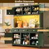 Flieks LED Hochschrank mit Lichtsystem, PE Rattan Schrank Produktbild-Vorschau 6