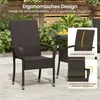 Yaheetech 2er Set Gartenstuhl aus Polyrattan, stapelbare Produktbild-Vorschau 6
