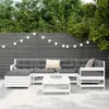 7-tlg. Garten-Sofagarnitur Weiß Massivholz Kiefer Produktbild-Vorschau 3