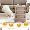 GOPLUS Hundetreppe 4 Stufen, Klappbar & Tragbar Tiertreppe Produktbild-Vorschau 2