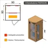 Dewello Infrarotkabine Infrarotsauna PIERSON 90cm x 90cm Produktbild-Vorschau 6