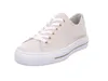 A single cream-colored sneaker with white laces and gold eyelets is shown against a white background. Produktbild-Vorschau