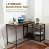 HOMCOM Computertisch Bürotisch platzsparend Spanplatte Produktbild-Vorschau 4