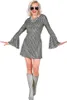 70er Disco Fever Kleid für Damen holografisch Produktbild-Vorschau 3