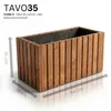 Pflanzkübel Holz massiv TAVO35 64x37x35 cm - Wetterfester Produktbild-Vorschau 2