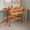 vidaXL Werkbank mit Schubladen Schraubstöcken 124x52x83 cm Produktbild-Vorschau 11