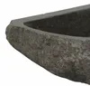 vidaXL Lavabo Grigio (30-37) x (30-37) x 12 cm Pietra di Anteprima dell’immagine prodotto 5