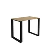 A product shot of a table with a light wood top and black metal legs. Náhled obrázku produktu