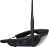 Side view of a black cordless phone with an antenna. Produktbild-Vorschau
