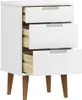 Comodino MOLDE Bianco 40x35x65 cm in legno di pino Anteprima dell’immagine prodotto 5