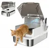 PawHut Katzenklo Edelstahl mit Deckel XXL Katzentoilette Produktbild-Vorschau 1