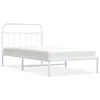 vidaXL Cadre de lit avec tête de lit en métal blanc 100x200 Voir les images du produit 1