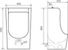 Mexen Nolan wandhängendes Urinal, weiß - 37065500 Produktbild-Vorschau 2