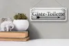 Blechschild  Gäste – Toilette rechts Pfeil, 27x10 cm, Produktbild-Vorschau 5