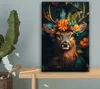 Leinwandbilder 20x30 cm - Tiere, Blumen - Hirsche, Bilder Produktbild-Vorschau 4