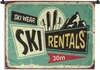MuchoWow® Wandteppich Wandbehang Ski - Vintage - Plakatwand Produktbild-Vorschau 1