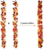 sada 2 věnců z podzimního listí 180 cm s LED světýlky - Náhled obrázku produktu 8