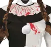 Clown Horror Halloween Costume Creepy Fun Rosso Nero Bianco Anteprima dell’immagine prodotto 9