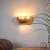 Lindby Wandleuchte Kolja, goldfarben, Gips, 25 cm breit, Produktbild-Vorschau 3