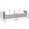 vidaXL Sonnenliege mit Kissen Grau Poly Rattan Produktbild-Vorschau 10
