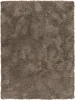A close-up, top-down view of a fluffy, brown rug. Produktbild-Vorschau