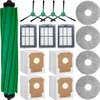 A collection of robot vacuum cleaner replacement parts laid out on a white background. Podgląd zdjęcia produktu