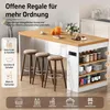 Isola da cucina Flieks con illuminazione a LED e presa di Anteprima dell’immagine prodotto 8