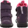 Two purple children's boots are shown from the front and back. Voir les images du produit
