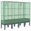 Möbel Hochbeet mit Gewächshaus-Aufsatz Rattan-Optik Produktbild-Vorschau 2