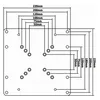 A technical drawing of a VESA adapter plate with dimensions indicated. Produktbild-Vorschau