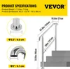 Product specifications and dimensions for a stainless steel handrail for stairs. Produktbild-Vorschau