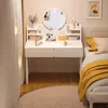 Eleganter weißer Schminktisch im Schlafzimmer mit Spiegel Produktbild-Vorschau 2