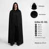 Umhang Schwarz 140 cm mit Kapuze für Vampir, Hexe, Produktbild-Vorschau 11