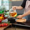 Navaris 2er Set Pfanne Gusseisen - Mit Holzboden - 15 cm Produktbild-Vorschau 2
