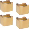 Four wooden risers with a castle-like design on top. Náhled obrázku produktu