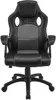 A black and gray gaming chair is shown from a front view. Náhled obrázku produktu