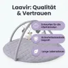 Laavir Baby-Spielmatte mit Spielbogen - Runde Babygym Grau Produktbild-Vorschau 7