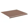 A brown awning with a scalloped edge and white trim, shown from a diagonal angle against a white background. Anteprima dell’immagine prodotto