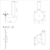 SkyRevolt 15 cm Rohr 48 mm Wandhalter Stahl verzinkt SAT Produktbild-Vorschau 3