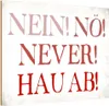 vianmo Holzschild 12x18 cm nein nö never hau ab Dekoration Produktbild-Vorschau 1
