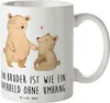 Mr. & Mrs. Panda Kaffeetasse Bruder Superheld - Weiß - Produktbild-Vorschau 1