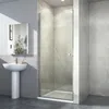 EMKE Duschtür 80 x 185 cm Pendeltür Nischentür Dusche Produktbild-Vorschau 1