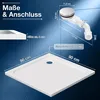 Vigevee Acryl douchebak, 90x90 cm, wit, 4 cm hoog, met Productafbeelding-voorbeeld 2