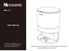 Cover page of a user manual for a Proscenic product, showing a line drawing of the product on the right and text on the left. Voir les images du produit